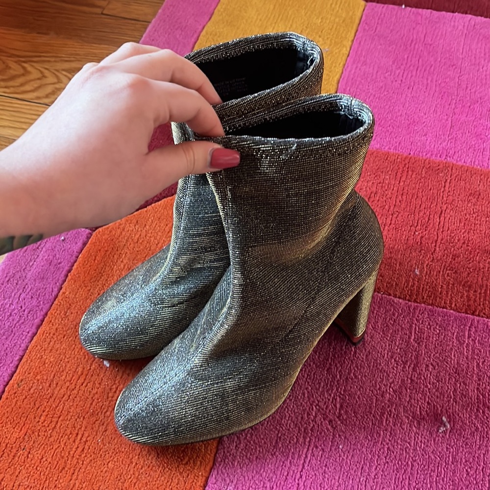 Michael Kors gold and silver glitter heeled boots - Picture 4 of 4